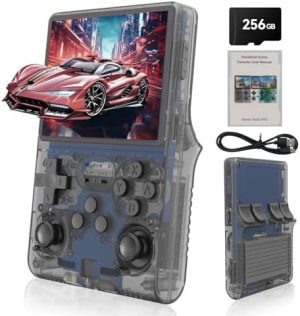R40S Pro Handheld Game Console,30000 HD Games Mini Retro Gaming Console,3.5-Inch IPS Screen,Built in 45 Emulators,256GB SD Card,3800mAh Battery